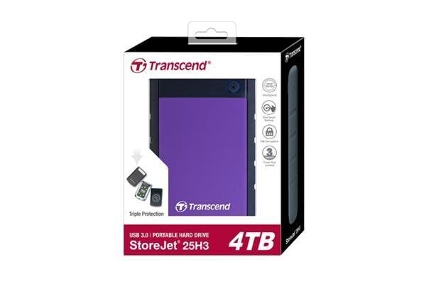 Transcend StoreJet 25H3 4TB 2,5" USB 3.0 hinta ja tiedot | Ulkoiset kovalevyt | hobbyhall.fi