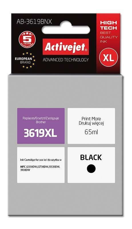 Rašalinio spausdintuvo kasetė Activejet AB-3619BNX, musta hinta ja tiedot | Mustekasetit | hobbyhall.fi