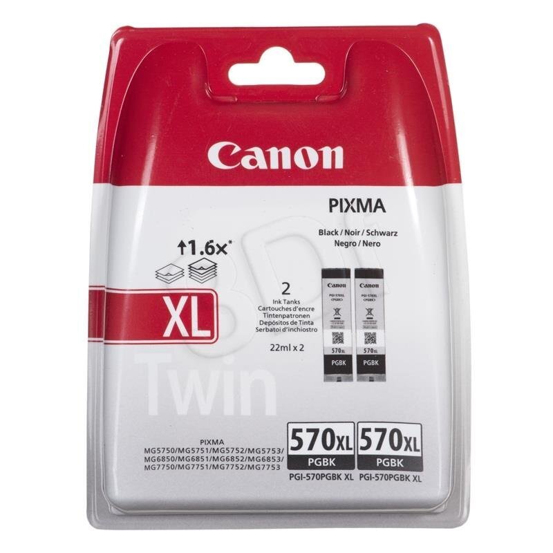 Canon - Tusz PGI-570XL BK TWIN BL SEC 0318C007 hinta ja tiedot | Mustekasetit | hobbyhall.fi