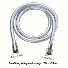 1 kpl 1,5 metrin PVC-suihkuletku, hopea PVC-kiehumaton suihkuputki hinta ja tiedot | Kylpyhuonetarvikkeet | hobbyhall.fi