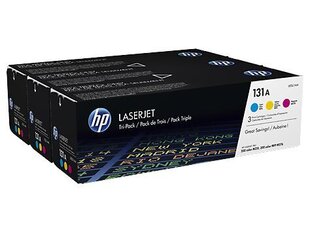 Hp 131A (U0SL1AM) (CF211A+CF212A+CF213A), sininen, violetti, keltainen hinta ja tiedot | Laserkasetit | hobbyhall.fi