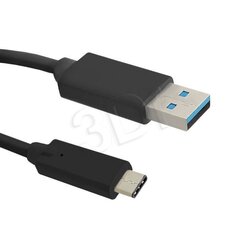 Qoltec Cable USB 3.0 AM / USB 3.1 typC M | 0,25m hinta ja tiedot | Kaapelit ja adapterit | hobbyhall.fi