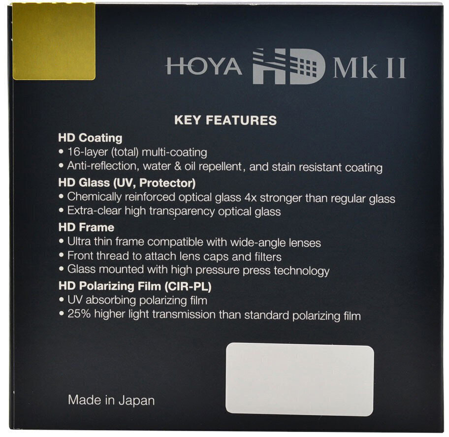 Hoya suodatin UV HD Mk II 82mm hinta ja tiedot | Kameran suotimet | hobbyhall.fi