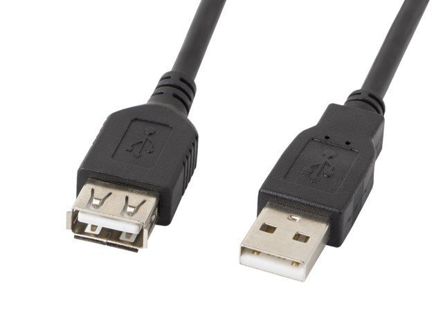 USB-jatkokaapeli Lanberg uros/naaras, 480 Mb/s, musta hinta ja tiedot | Kaapelit ja adapterit | hobbyhall.fi