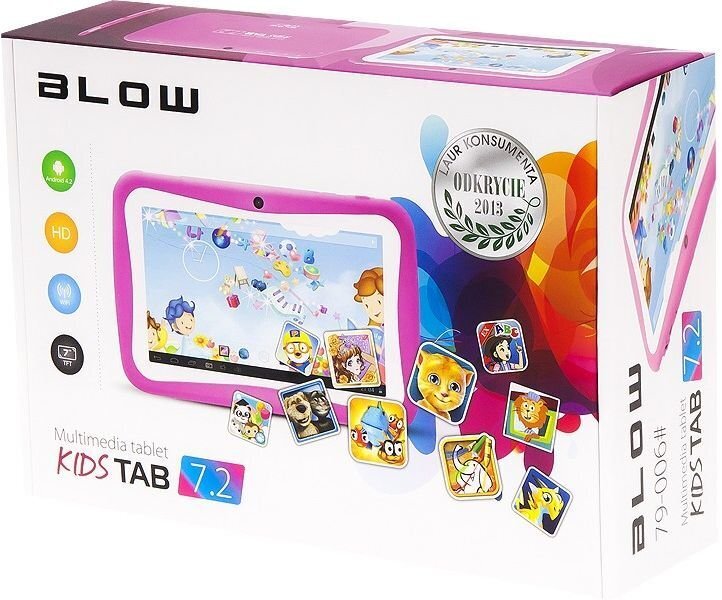 BLOW KidsTAB 7.2", WiFi, roosa hinta ja tiedot | Tabletit | hobbyhall.fi