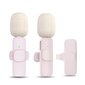 Langaton Lavalier-mikrofoni - Mini Mic iPhone- ja Android-laitteille - Pinkki 2in1 Type-C:lle hinta ja tiedot | Mikrofonit | hobbyhall.fi