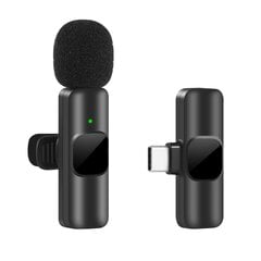 Langaton lavalier-mikrofoni - Mini Mic iPhone- ja Android-laitteille - Valkoinen 2in1 Type-C hinta ja tiedot | Mikrofonit | hobbyhall.fi