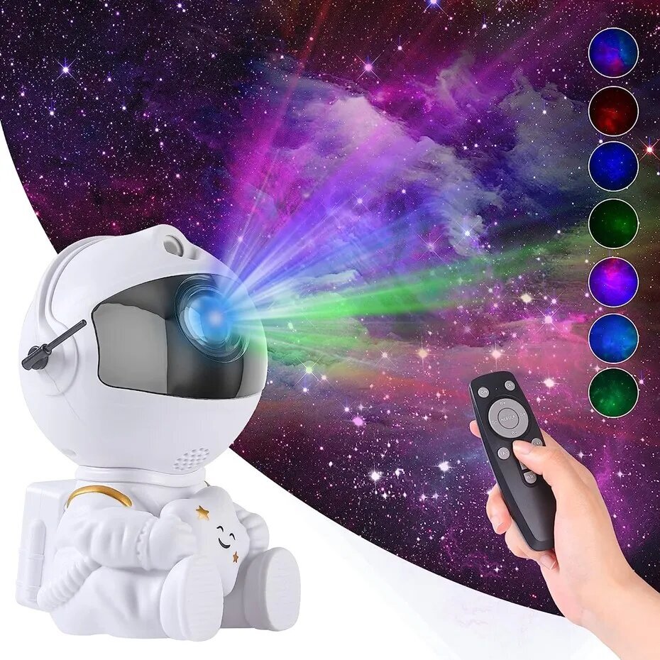 Galaxy Astronaut Star Projector - Valkoinen A hinta ja tiedot | Projektorit | hobbyhall.fi