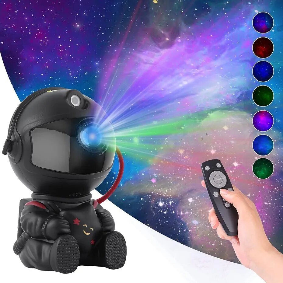 Galaxy Astronaut Star Projector - Musta hinta ja tiedot | Projektorit | hobbyhall.fi