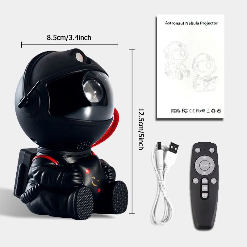 Galaxy Astronaut Star Projector - Musta hinta ja tiedot | Projektorit | hobbyhall.fi