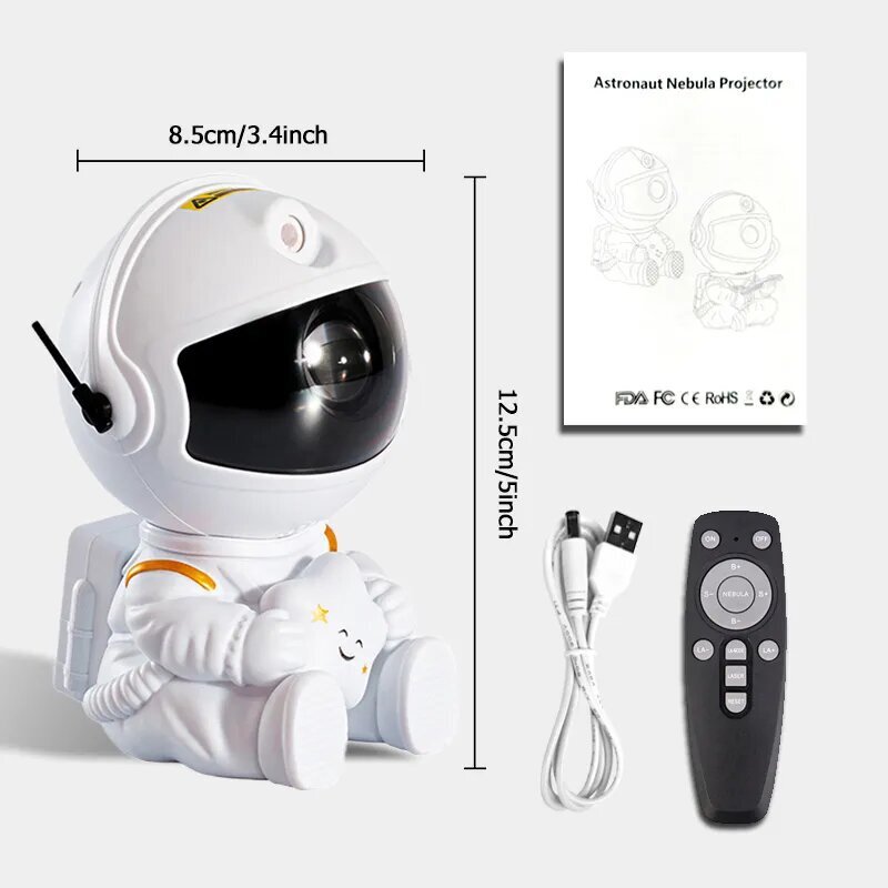 Galaxy Astronaut Star Projector - Musta B hinta ja tiedot | Projektorit | hobbyhall.fi