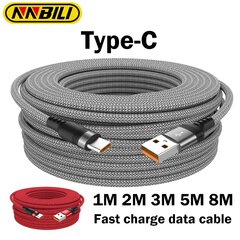 NNBILI Nopea lataus USB-A - USB-C -kaapeli - Punainen Tyyppi-C, 1.5m hinta ja tiedot | Puhelintelineet | hobbyhall.fi