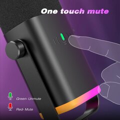 FIFINE Touch Mute Dynamic Mikrofoni - AM8 hinta ja tiedot | Mikrofonit | hobbyhall.fi