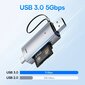 Baseus USB C & USB3.0 -kortinlukija - siirtonopeus 104MB/s, - Vain USB 3.0 hinta ja tiedot | Muistitikut | hobbyhall.fi