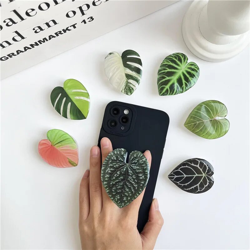 Monstera Epoxy Phone Stand - Sininen lehti hinta ja tiedot | Puhelintelineet | hobbyhall.fi