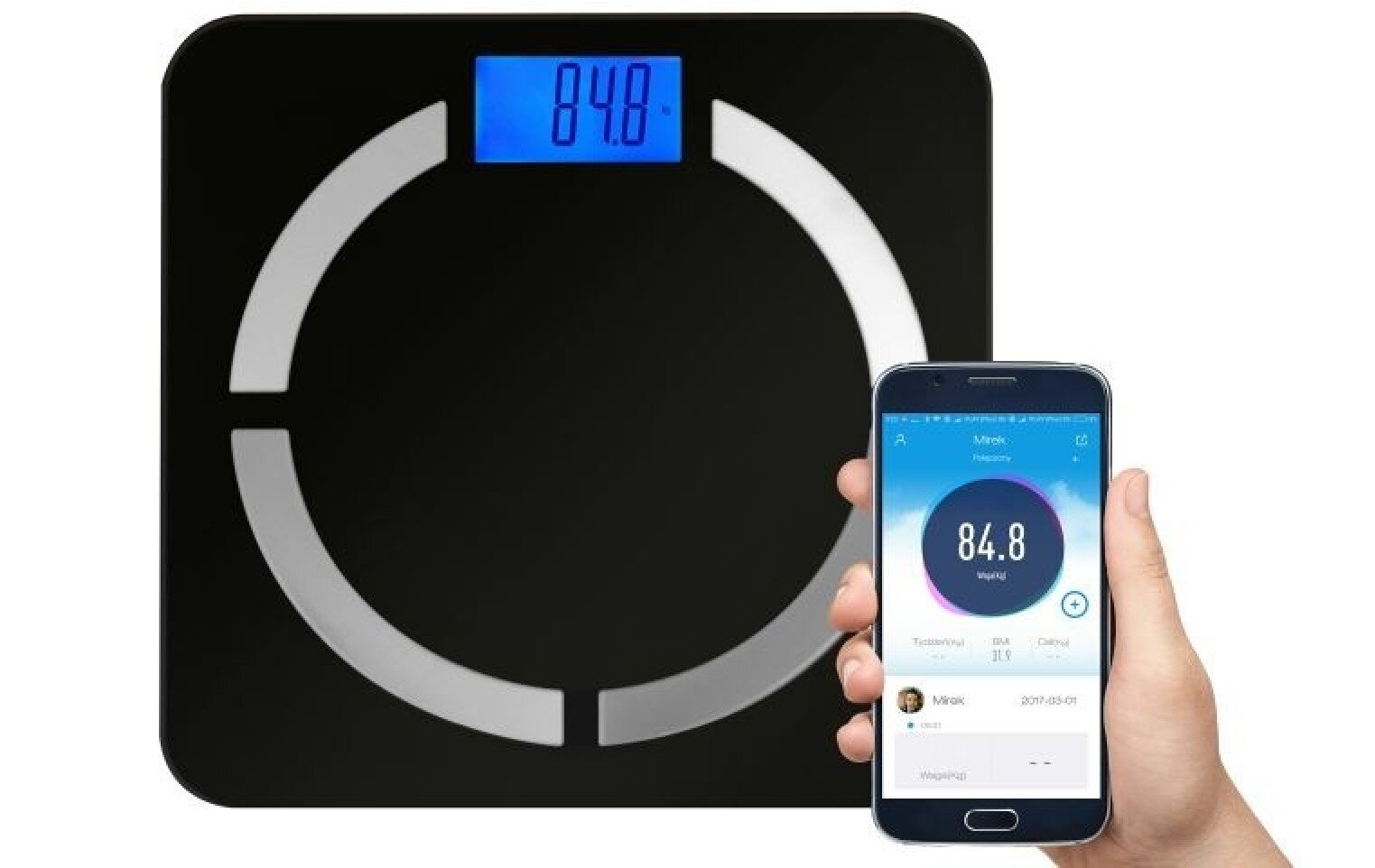 Weighing scale with bluetooth function Media tech MT5513 (black color) hinta ja tiedot | Vaa'at | hobbyhall.fi