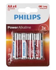 Philips AA paristo 4 kpl. LR6P4B/10 hinta ja tiedot | Paristot | hobbyhall.fi
