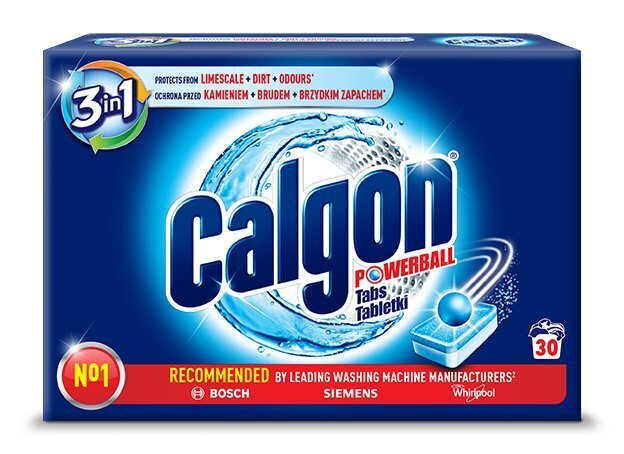 Vedenpehmennin -tabletit Calgon 2in1, 30 kpl hinta ja tiedot | Pyykinpesuaineet | hobbyhall.fi