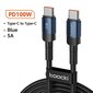 Toocki 100W USB C - USB C -kaapeli PD 3:lla - 2m, 100W C:ltä C:lle violetti hinta ja tiedot | Puhelintelineet | hobbyhall.fi