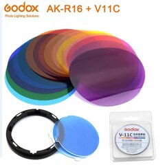 Godox AK-R16 Diffuser Plate & Color Gel Set V1-salamalle - AK-R16 V-11C hinta ja tiedot | Kameran suotimet | hobbyhall.fi