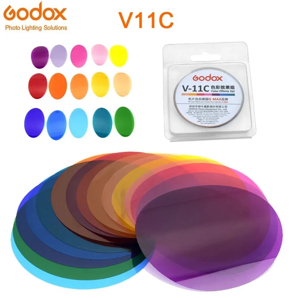 Godox AK-R16 Diffuser Plate & Color Gel Set for V1 Flash - V-11C V-11T hinta ja tiedot | Kameran suotimet | hobbyhall.fi