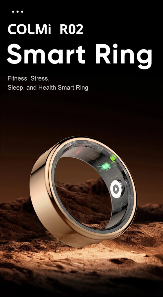 Titanium Steel Smart Ring - Terveysvalvonta, vedenkestävä, monilajitilat - musta, 10 hinta ja tiedot | Aktiivisuusrannekkeet | hobbyhall.fi