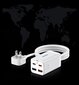 Baseus 65W GaN-laturi, jossa on 4 USB-porttia ja Quick Charge 4.0 - 2C 1U US musta, GaN 65W -laturi. hinta ja tiedot | Kannettavien tietokoneiden laturit | hobbyhall.fi