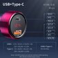 Baseus 45W pikalataus USB-autolaturi - Tyyppi C USB Punainen hinta ja tiedot | Puhelimen laturit | hobbyhall.fi