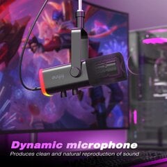 FIFINE Touch Mute USB/XLR Dynaaminen mikrofoni - Pinkki hinta ja tiedot | Mikrofonit | hobbyhall.fi