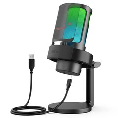 FIFINE USB-mikrofoni: Tallennus ja suoratoisto PC:llä/Macillä 3 RGB-tilassa - musta hinta ja tiedot | Mikrofonit | hobbyhall.fi