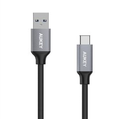 Pikalataus USB-kaapeli Aukey CB-CD3, USB C-USB 3.0, 2 m, musta hinta ja tiedot | Puhelinkaapelit | hobbyhall.fi