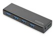 EDNET Hub 4-port USB 3.0 SuperSpeed, Power Supply, black hinta ja tiedot | Adapterit | hobbyhall.fi
