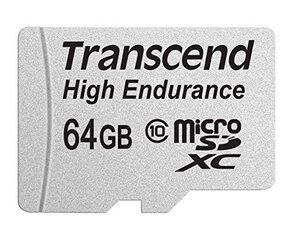 Atminties kortelė Transcend 64GB microSDXC 10 klasė + SD adapteris hinta ja tiedot | Kameran muistikortit | hobbyhall.fi