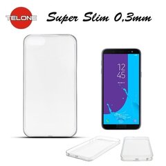 .Telone Ultra Slim 0,3 mm takakuori Samsung J600F Galaxy J6 (2018) läpinäkyvä hinta ja tiedot | Puhelimen kuoret ja kotelot | hobbyhall.fi