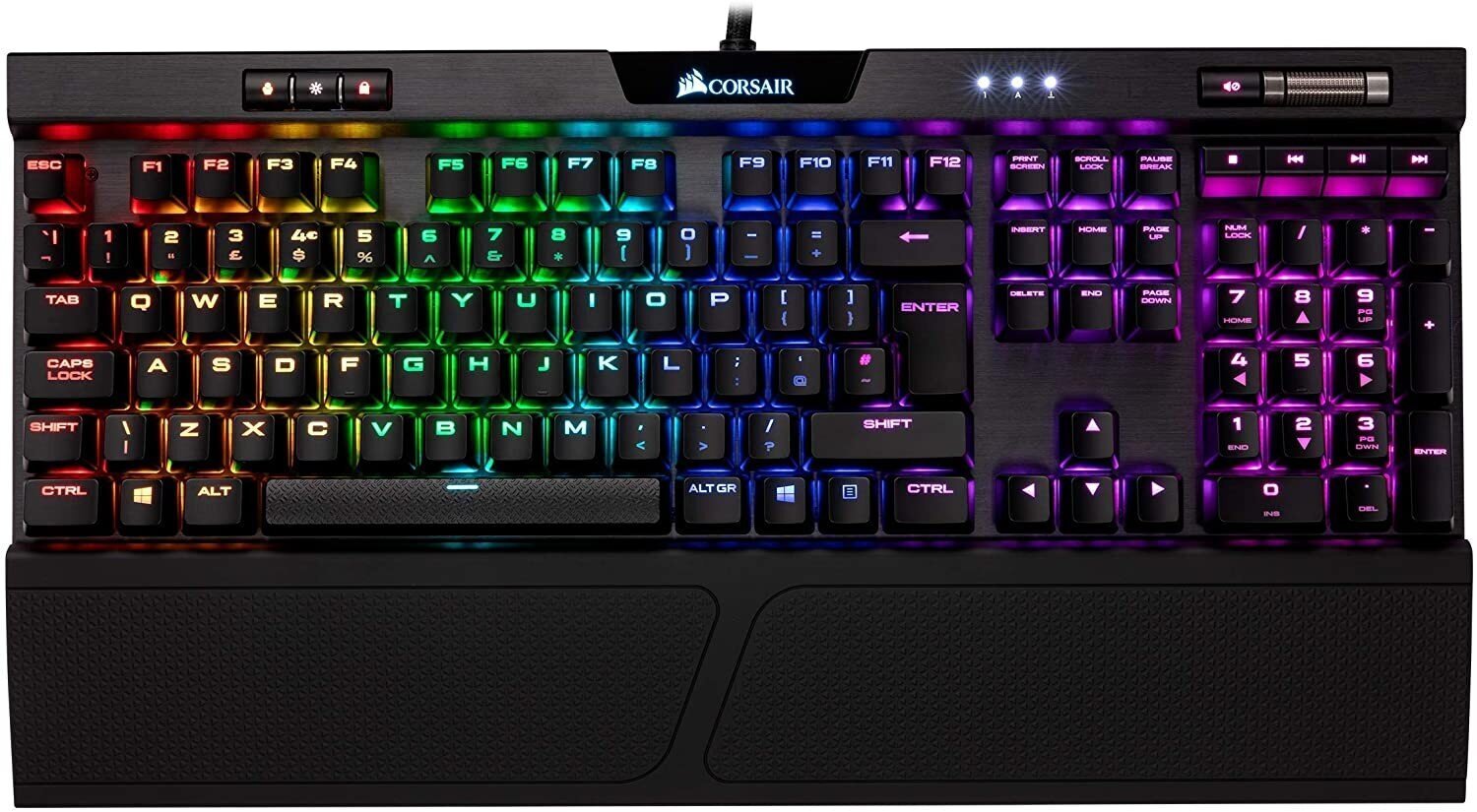 Corsair K70 RGB MK.2 cherry mx red hinta ja tiedot | Näppäimistöt | hobbyhall.fi