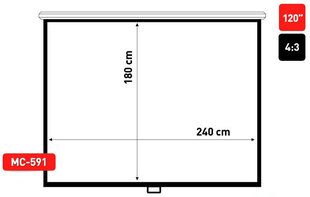 Maclean mc-591 ( 240x180 cm ) hinta ja tiedot | Maclean Tietokoneet ja pelaaminen | hobbyhall.fi