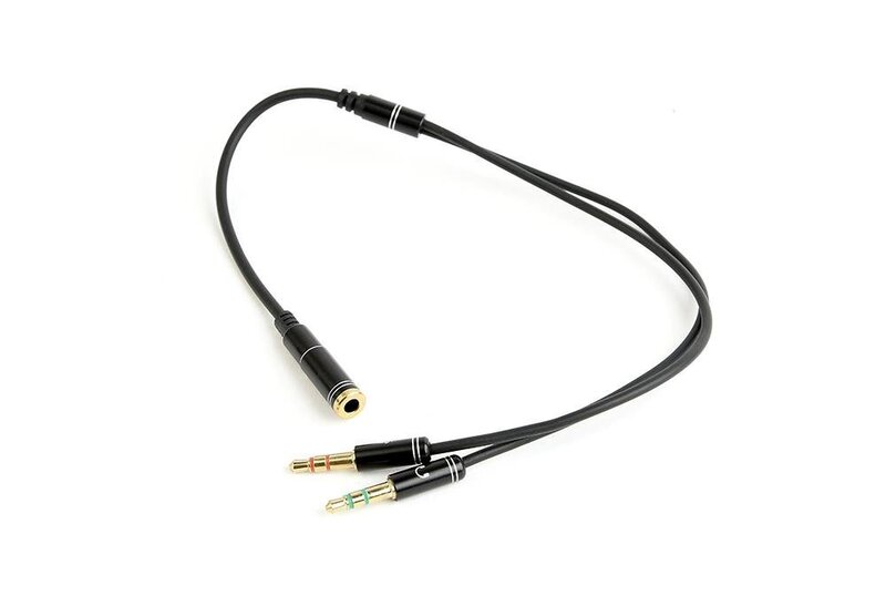 Gembird CCA-418M 3.5mm 4pin jack (F) - 2x3.5 mm stereo, 0.2m