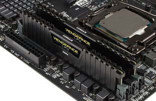 Corsair Vengeance LPX, DDR4, 32GB (2x16GB) 2400MHz, CL14, musta (CMK32GX4M2A2400C14) hinta ja tiedot | Muisti (RAM) | hobbyhall.fi