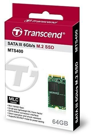 Transcend MTS400S 64GB SATA3 (TS64GMTS400S) hinta ja tiedot | Kovalevyt | hobbyhall.fi