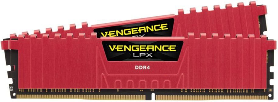 Corsair Vengeance LPX DDR4, 8GB, 2666MHz, CL16, Punainen (CMK8GX4M1A2666C16R) hinta ja tiedot | Muisti (RAM) | hobbyhall.fi