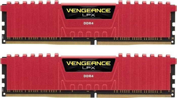 Corsair Vengeance LPX DDR4, 8GB, 2666MHz, CL16, Punainen (CMK8GX4M1A2666C16R) hinta ja tiedot | Muisti (RAM) | hobbyhall.fi