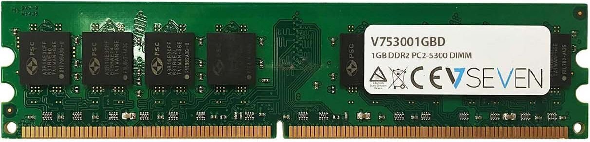 V7 DDR2 1GB, 667MHz, CL5 (V753001GBD) hinta ja tiedot | Muisti (RAM) | hobbyhall.fi