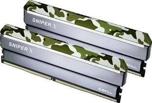 G.Skill Sniper X DDR4, 2x8GB, 3200MHz, CL16 (F4-3200C16D-16GSXFB) hinta ja tiedot | Muisti (RAM) | hobbyhall.fi