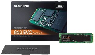 Samsung 860 EVO 1TB SATA3 (MZ-N6E1T0BW) hinta ja tiedot | Kovalevyt | hobbyhall.fi