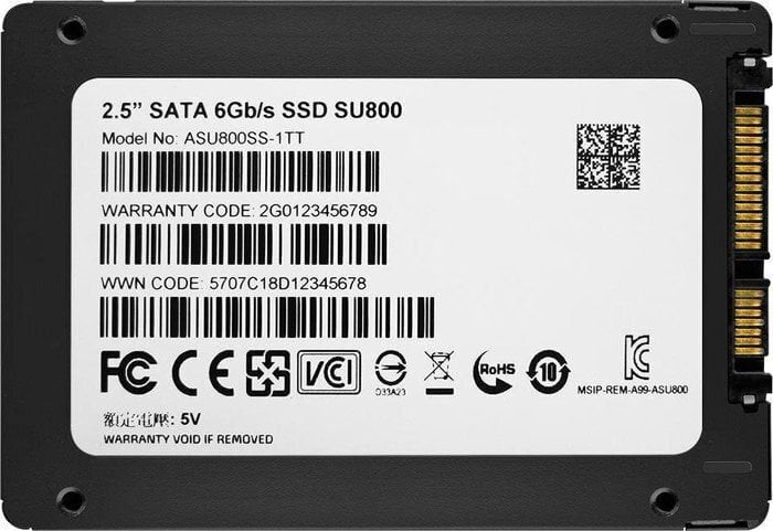 ADATA 1TB 2,5" SATA SSD Ultimate SU800 hinta ja tiedot | Kovalevyt | hobbyhall.fi