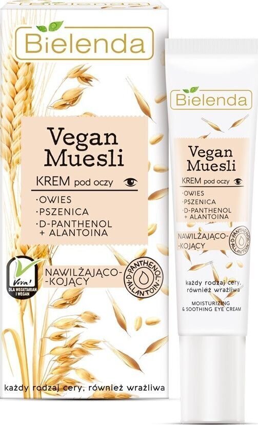 Bielenda Vegan Muesli - Face silmänympärysvoide 15 ml hinta ja tiedot | Silmänympärysvoiteet ja seerumit | hobbyhall.fi