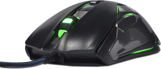 "e-blue hiiri auroza fps, 8200dpi, laser, 6 tasoa, langallinen usb, musta, rgb taustavalo". hinta ja tiedot | Hiiret | hobbyhall.fi