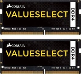 Corsair Value Select DDR4 SODIMM 2x8GB 2133MHz CL15 (CMSO16GX4M2A2133C15) hinta ja tiedot | Muisti (RAM) | hobbyhall.fi