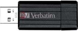 "verbatim usb-muistitikku, usb 2.0, 8 gb, pinstripe, store n go, musta, 49062, usb a, teleskooppiliittimellä hinta ja tiedot | Verbatim Tietokoneet ja pelaaminen | hobbyhall.fi