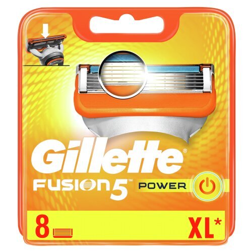 Terät Gillette Fusion Power 8 kpl hinta ja tiedot | Parranajo ja karvanpoisto | hobbyhall.fi
